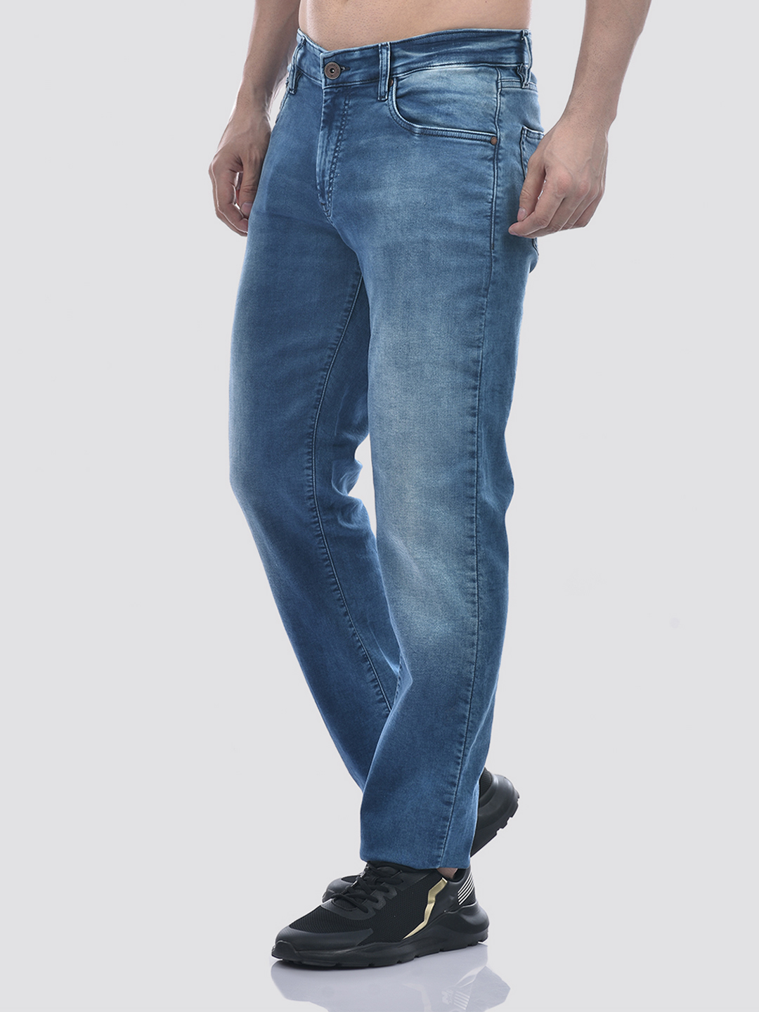 Numero Uno Men Blue Washed Regular Fit Sustainable Jeans